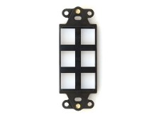 Picture of 6 Port Decorex Face Plate Insert - Black