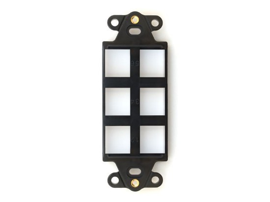 Picture of 6 Port Decorex Face Plate Insert - Black