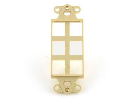 Picture of 6 Port Decorex Face Plate Insert - Ivory