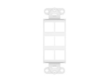 Picture of 6 Port Decorex Face Plate Insert - White