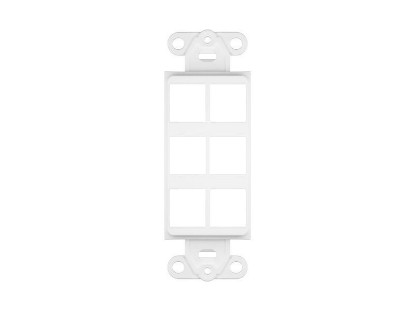 Picture of 6 Port Decorex Face Plate Insert - White