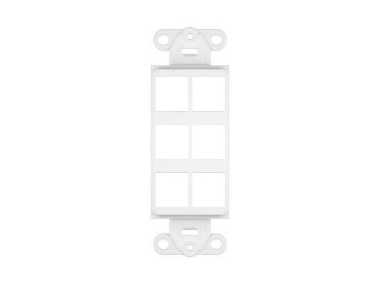 Picture of 6 Port Decorex Face Plate Insert - White