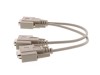 Picture of 1 FT Fully Loaded Serial Y Splitter Cable - DB9 Male to 2 DB9 Females