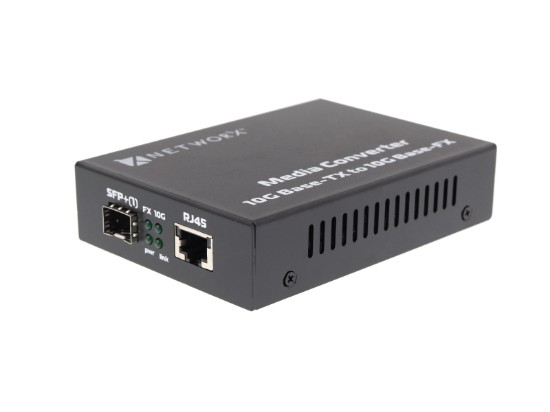 Picture of 10 Gigabit Fiber Media Converter - Open SFP Slot, 10GBase-T, Singlemode or Multimode