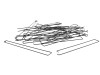 Picture of 4 Inch J-Hook - Ceiling Mount, Galvanized, 25 Pack