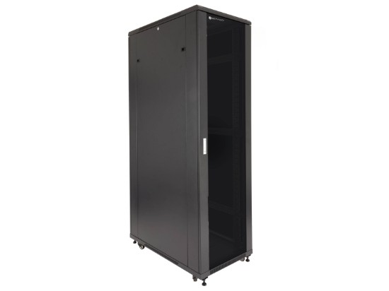 Picture of Server Enclosure 42U 23"W x 39"D x 80"H, Tempered Glass Door, Removable Side Panels, Solid Rear Door, Knockdown