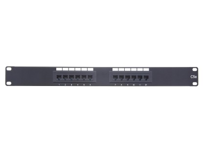 Picture of 12 Port CAT5e Rack Mount Patch Panel - 1U