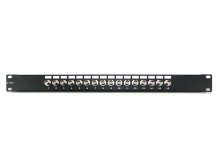 Picture of 16 Port Fully Loaded 75 Ohm BNC Coaxial Patch Panel - 1U