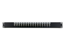 Picture of 16 Port Fully Loaded F-Type Coaxial Patch Panel - 1U