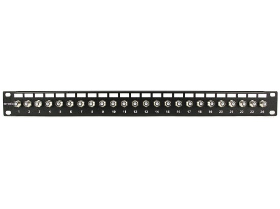 Picture of 24 Port Fully Loaded F-Type Coaxial Patch Panel - 1U