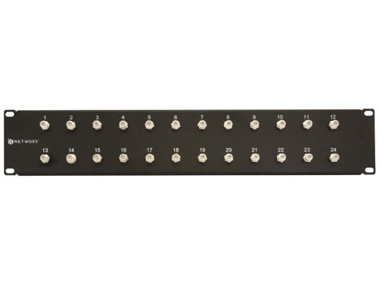 Picture of 24 Port Fully Loaded F-Type Coaxial Patch Panel - 2U