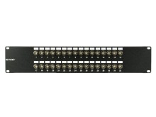 Picture of 32 Port Fully Loaded 75 Ohm BNC Coaxial Patch Panel - 2U