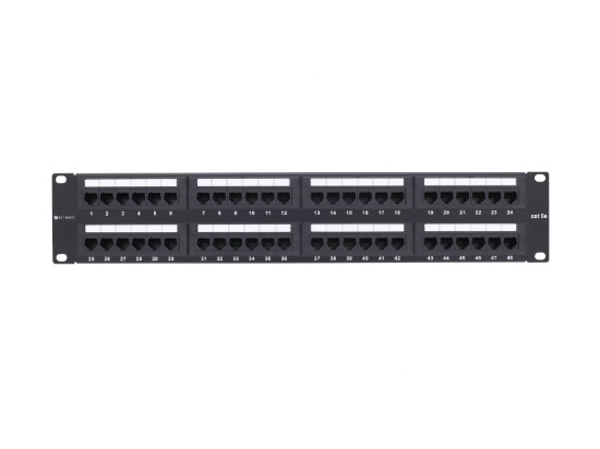 Picture of 48 Port CAT5e Rack Mount Patch Panel - 2U