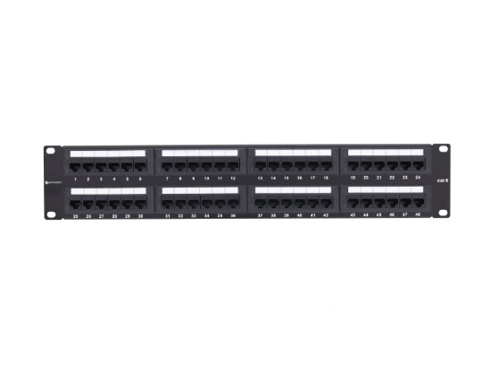 Picture of 48 Port CAT6 Rack Mount Patch Panel - 2U