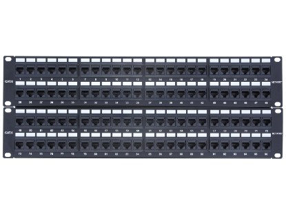 Picture of 96 Port CAT6 Rack Mount Patch Panel - 4U