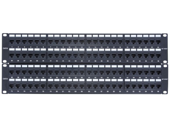 Picture of 96 Port CAT6 Rack Mount Patch Panel - 4U