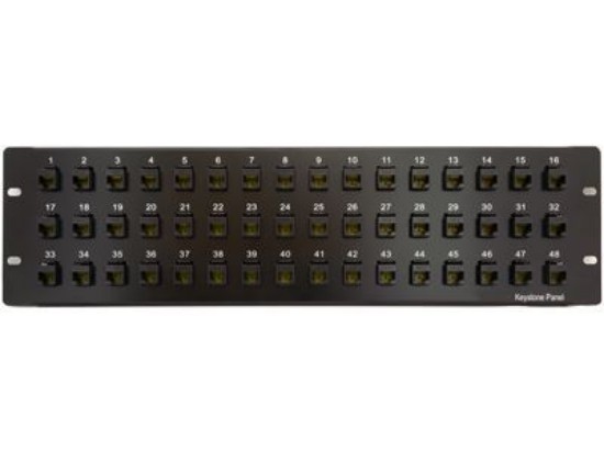 Picture of CAT6 Feed Through Patch Panel - 48 Port