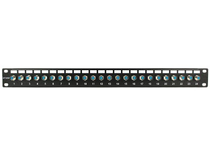 Picture of F-Type Coaxial Patch Panel - 24 Port, 1U, 3Ghz, Fully Loaded