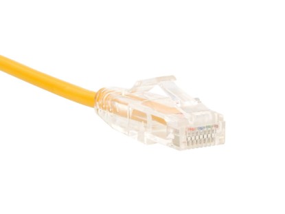 10 FT Yellow Booted CAT6 Mini Patch Cable 