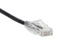 1 Feet Black Booted CAT6 Mini Ethernet Connector