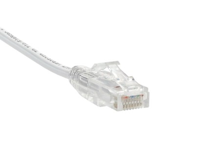 10 Feet White Booted CAT6 Mini Ethernet Connector