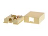 Picture of 4 Conductor RJ11 Ivory Surface Mount Box with Screw Terminals
