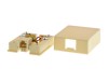 Picture of 4 Conductor RJ11 Ivory Surface Mount Box with Screw Terminals