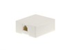 Picture of 6 Conductor RJ12 White Surface Mount Box with Screw Terminals