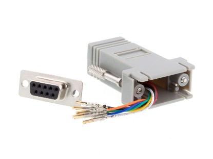 Picture of DB9 Female to RJ45 Modular Adapter Kit - Gray