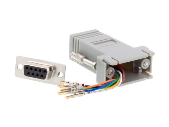 Picture of DB9 Female to RJ45 Modular Adapter Kit - Gray