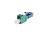 Picture of LC/UPC Male to LC/APC Female Simplex Singlemode Fiber Optic Adapter, Low-Loss, Plastic Housing