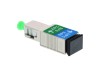 Picture of Singlemode Simplex SC/APC Male to SC/UPC Female Fiber Optic Adapter, Low-Loss, Metal Housing