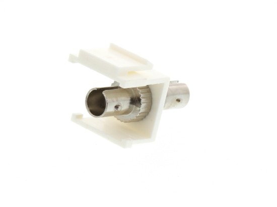 Picture of ST-to-ST Simplex Fiber Optic Keystone Coupler – White