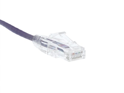 Picture of Cat6 Mini Ethernet Patch Cable, 6 in, Purple, Booted