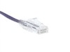 Picture of Cat6 Mini Ethernet Patch Cable, 1.5 ft, Purple, Booted