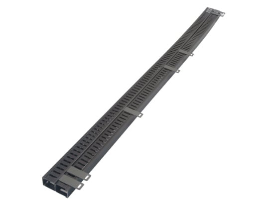 Picture of 6 ft Vertical Rack Cable Management Duct, Plastic, Dual-Sided with Cover, 100-Cable Capacity