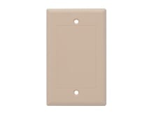 Picture of Single-Gang Keystone Wall Plate, Blank, Beige