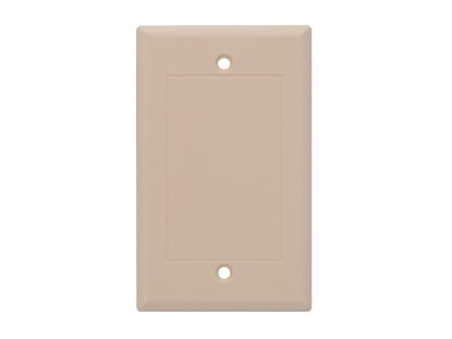 Picture of Single-Gang Keystone Wall Plate, Blank, Beige
