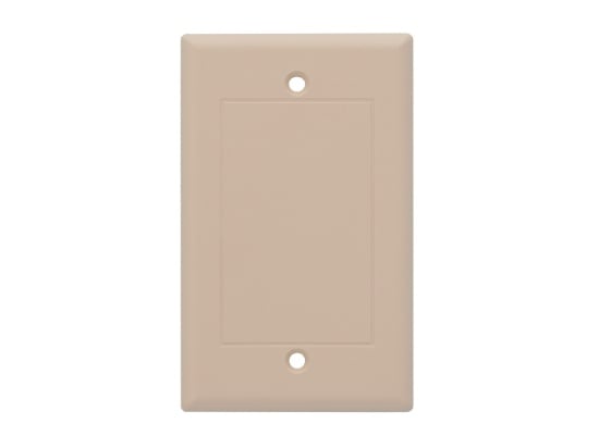 Picture of Single-Gang Keystone Wall Plate, Blank, Beige