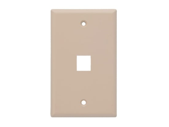 Picture of Single-Gang Keystone Wall Plate, 1-Port, Beige