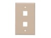 Picture of Single-Gang 2-Port Keystone Wall Plate – Beige