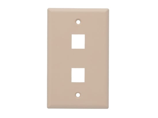 Picture of Single-Gang 2-Port Keystone Wall Plate – Beige