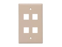 Picture of Beige Single-Gang 4‑Port Keystone Wall Plate