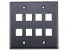 Picture of 8-Port Dual-Gang Keystone Faceplates