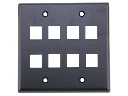 Picture of 8-Port Dual-Gang Keystone Faceplates