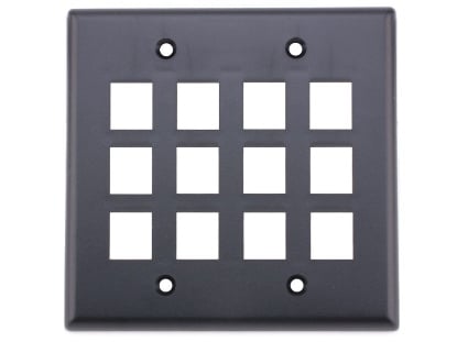 Picture of 12-Port Dual-Gang Keystone Faceplates