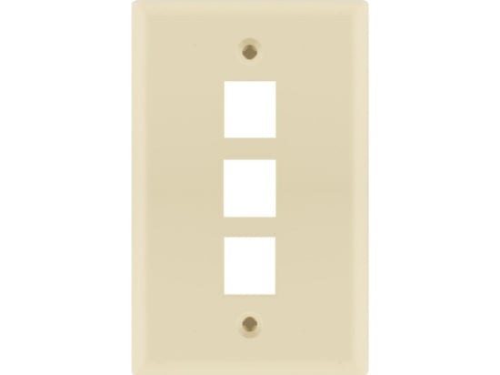 Picture of 3-Port Single-Gang Keystone Faceplates