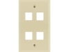 Picture of 4-Port Single-Gang Keystone Faceplates