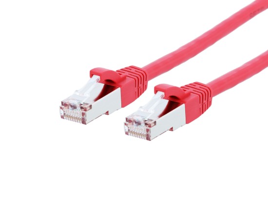 Picture of Cat8 Booted Ethernet Patch Cable, 3 ft, Red