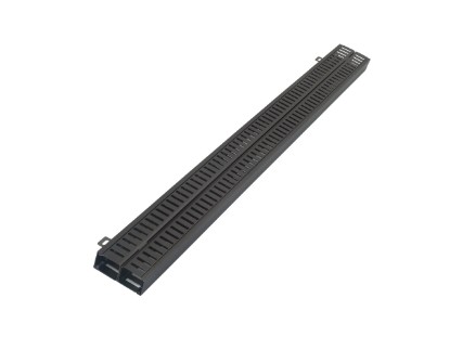 Picture of 4 ft Vertical Rack Cable Management Duct, Dual-Sided with Cover, Plastic, 100-Cable Capacity